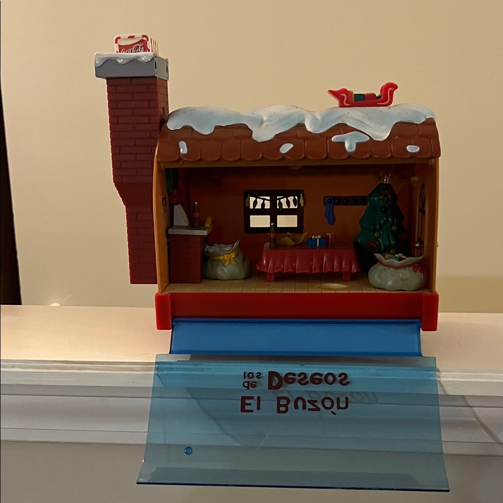 Festive Coca Cola Christmas mailbox House Spanish Decoration AS Is. HTF